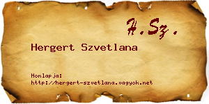 Hergert Szvetlana névjegykártya